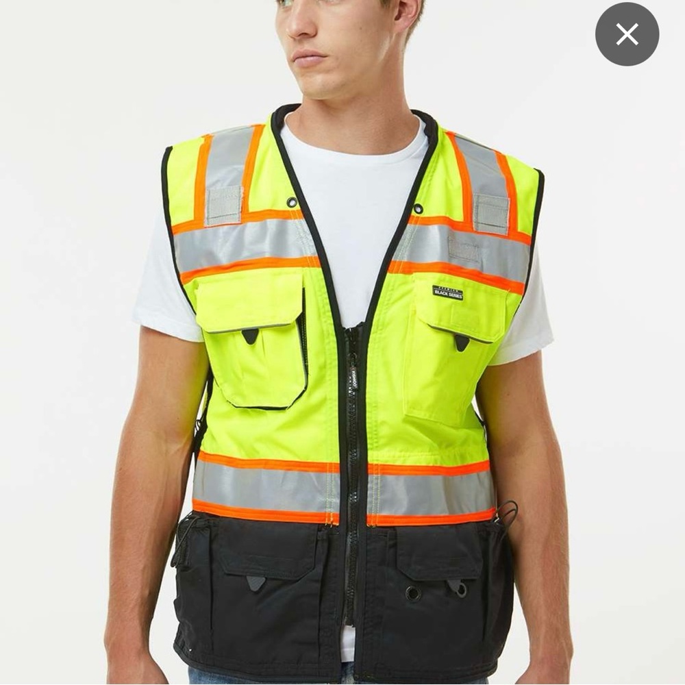 Kishigo Premium Black Series® High-Visibility Vest S5002 NWT